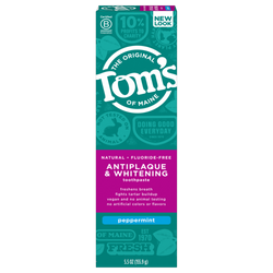Tom's Of Maine Peppermint, Tartar Control+Whitening Toothepaste (6x5.5 Oz)