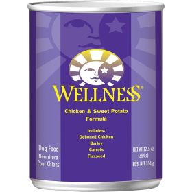 Wellness Sweet Potato & Chicken Canned Dog Food (12x12.5 Oz)