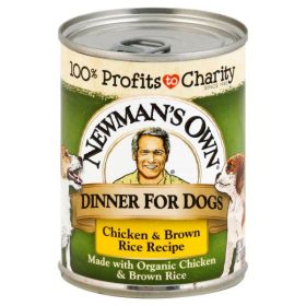 Newman's Own Chicken & Rice Dog Food Can (12x12.7 Oz)